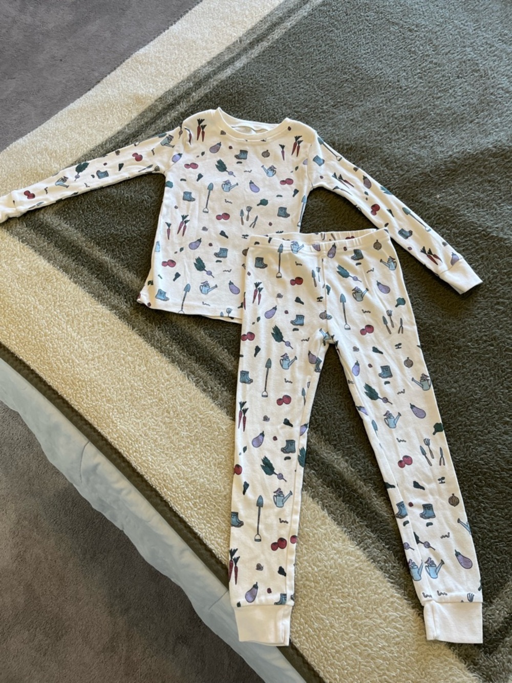 Little Planet Garden Print Long Sleeved Pajamas 5T